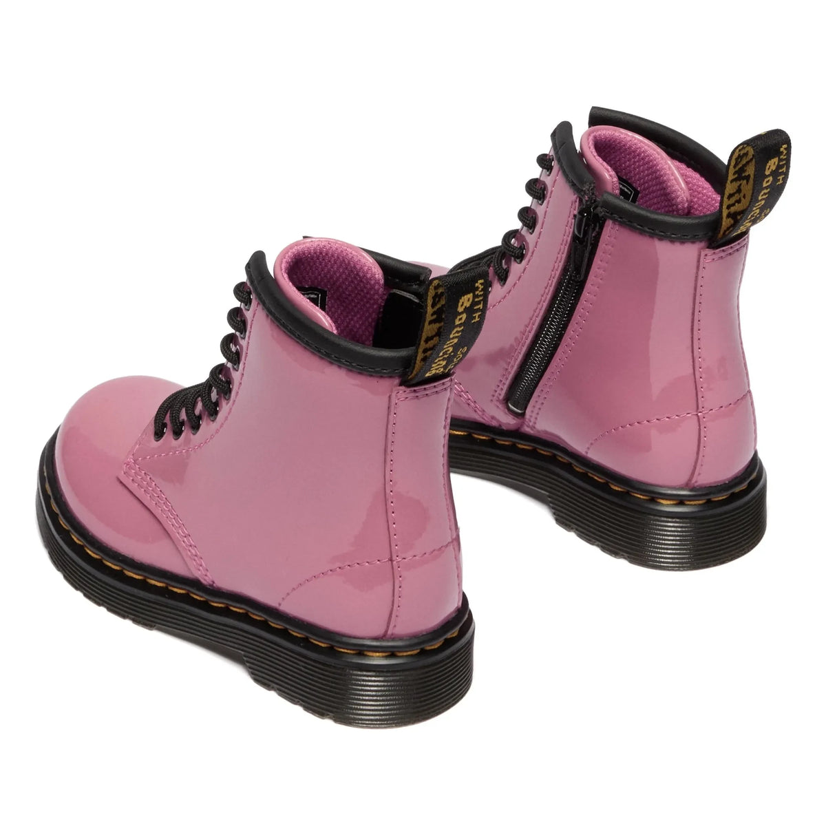Dr Martens - 1460 J पेटेंट लेस-अप बूट | गुलाबी