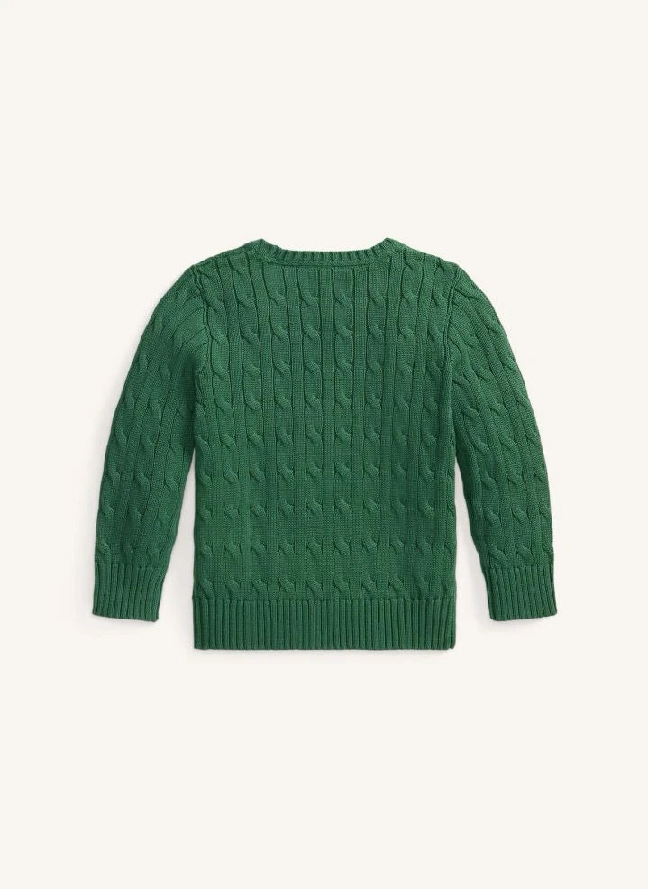 Ralph Lauren - Logo Kablolu Kazak | Yeşil