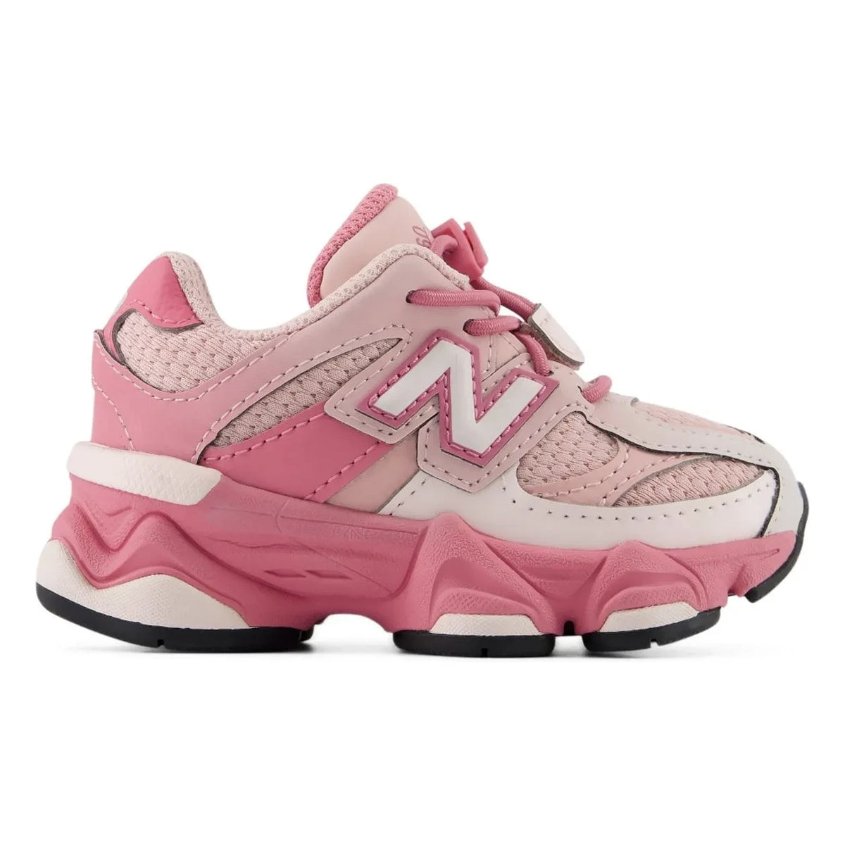 New Balance - इलास्टिक लेस वाले स्नीकर्स 9060 | गुलाबी