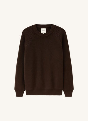 Noyoco - Oslo Sweater Merinos yün ve organik pamuk | Kahverengi