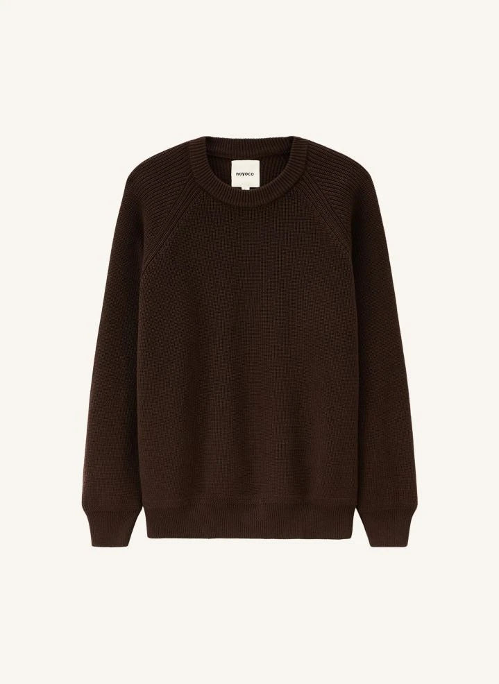 Noyoco - Oslo Sweater Merinos yün ve organik pamuk | Kahverengi