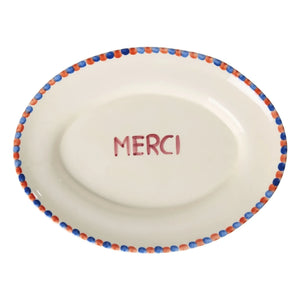 Rice - Merci सिरेमिक प्लेट | Ecru