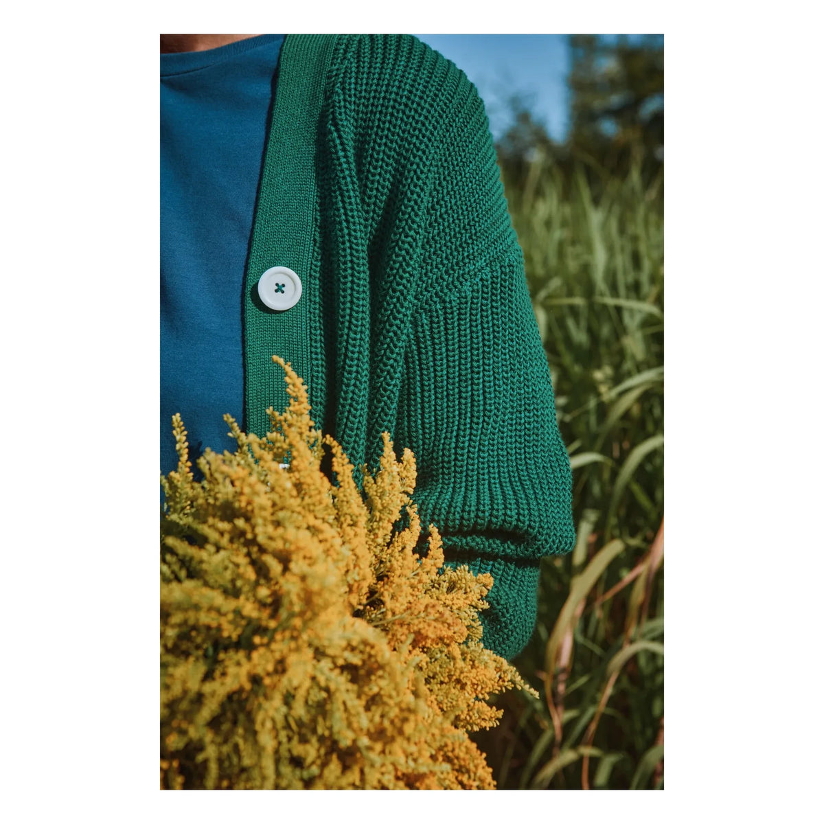 Poudre Organic - Cardigan Mate | हरा