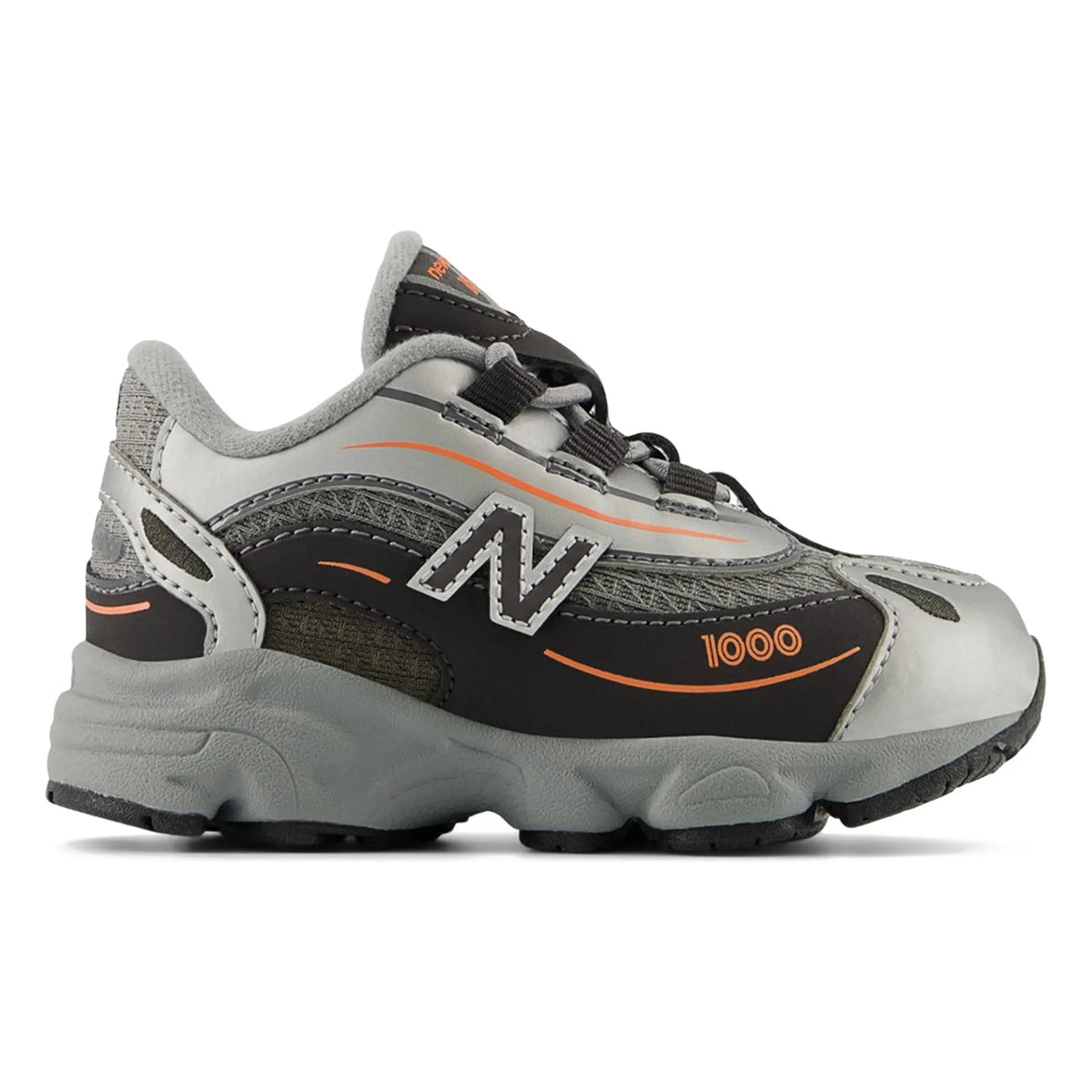 New Balance - इलास्टिक लेस स्नीकर्स 1000 | नियॉन नारंगी