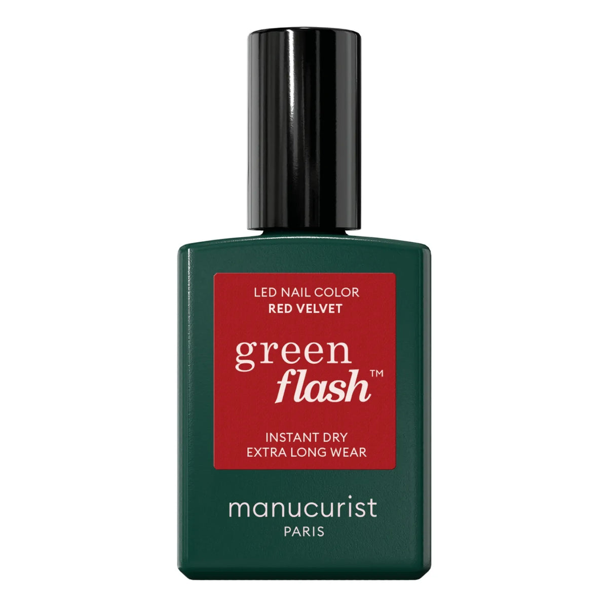 Manucurist - Green Flash सेमी-परमानेंट नेल पॉलिश - 15 मिली | रेड वेलवेट