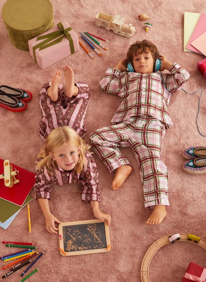 Folkloore - Çiçek Desenli Pijama - Folkloore x Smallable | Yeşil
