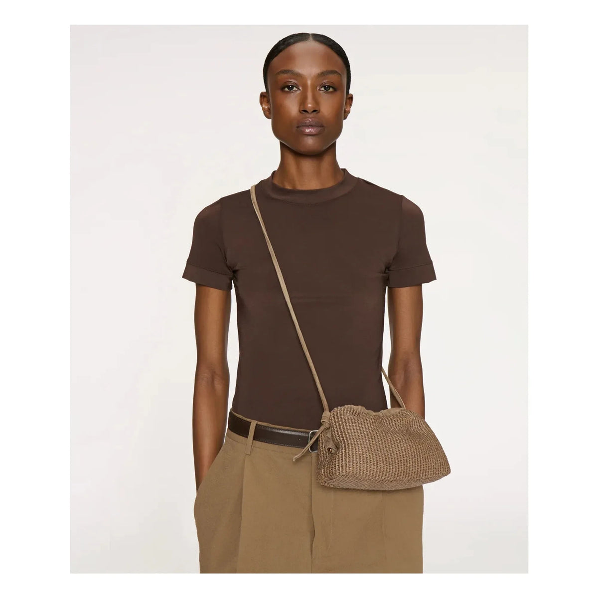 Mansur Gavriel - Cloud Clutch çantası | Boz kahverengi