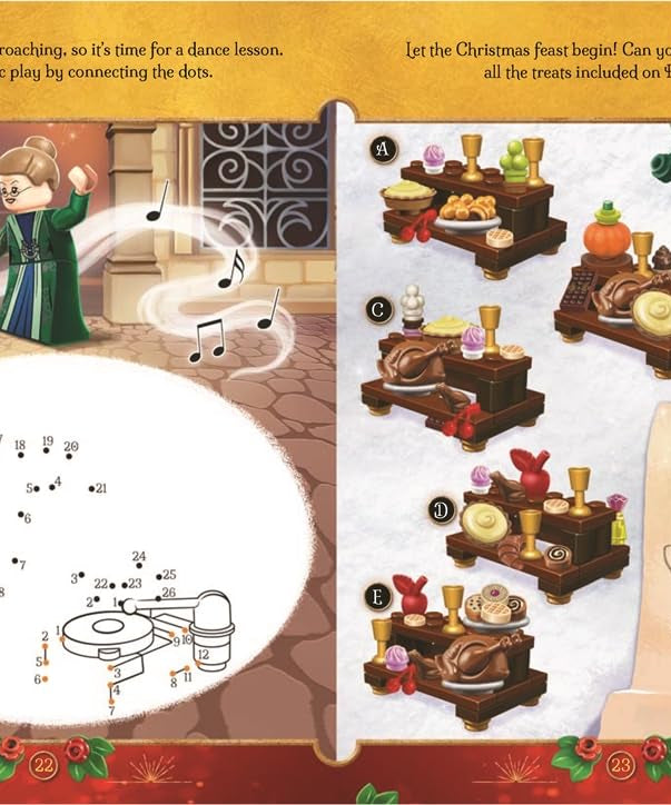 बस्टर बुक्स - लेगो हैरी पॉटर जादुई क्रिसमस आकृति खिलौना के साथ अंग्रेज़ी गतिविधि और कहानी पुस्तक