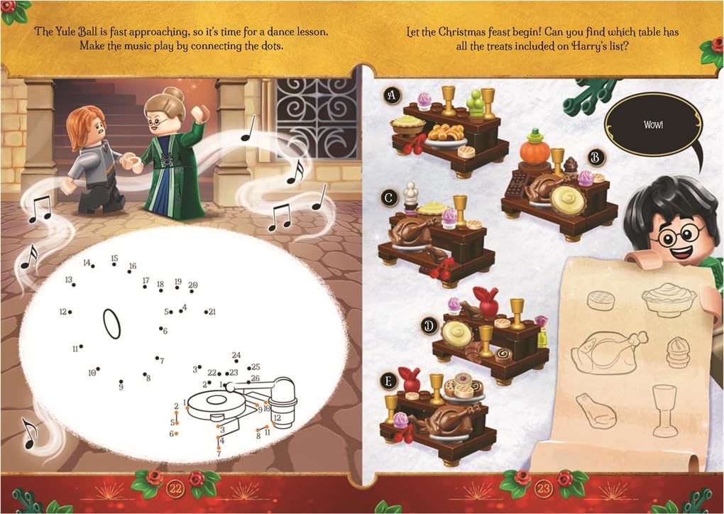 बस्टर बुक्स - लेगो हैरी पॉटर जादुई क्रिसमस आकृति खिलौना के साथ अंग्रेज़ी गतिविधि और कहानी पुस्तक