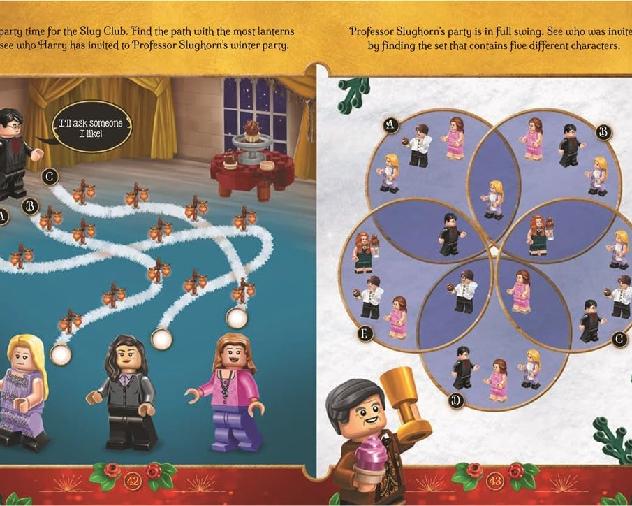 बस्टर बुक्स - लेगो हैरी पॉटर जादुई क्रिसमस आकृति खिलौना के साथ अंग्रेज़ी गतिविधि और कहानी पुस्तक