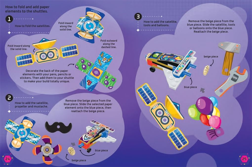 बस्टर बुक्स - लेगो निर्माण करें और चिपकाएं आकृति खिलौना के साथ अंग्रेज़ी गतिविधि और कहानी पुस्तक