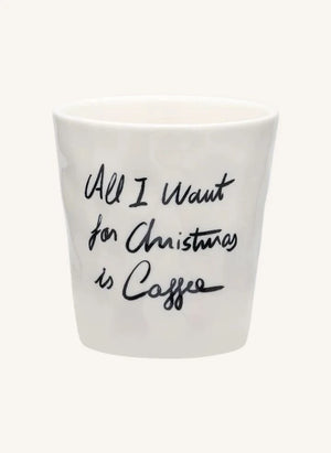 Anna + Nina - "All I Want Is Coffee" Kahve Kupası | Beyaz