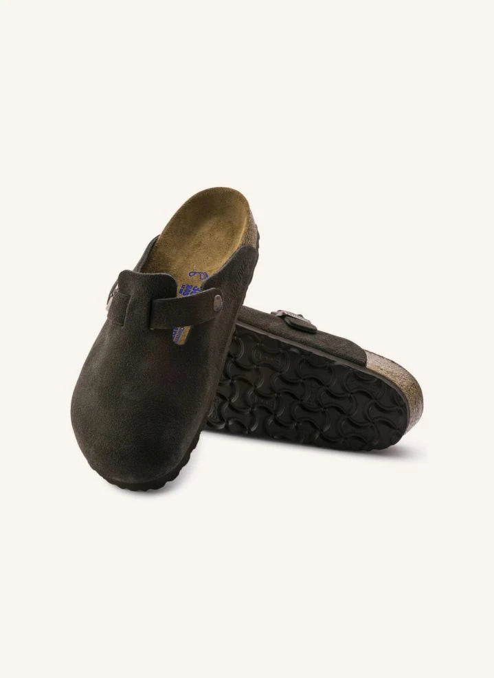 BIRKENSTOCK - Boston Süet Terlikler - Yetişkin Koleksiyonu | Kahverengi