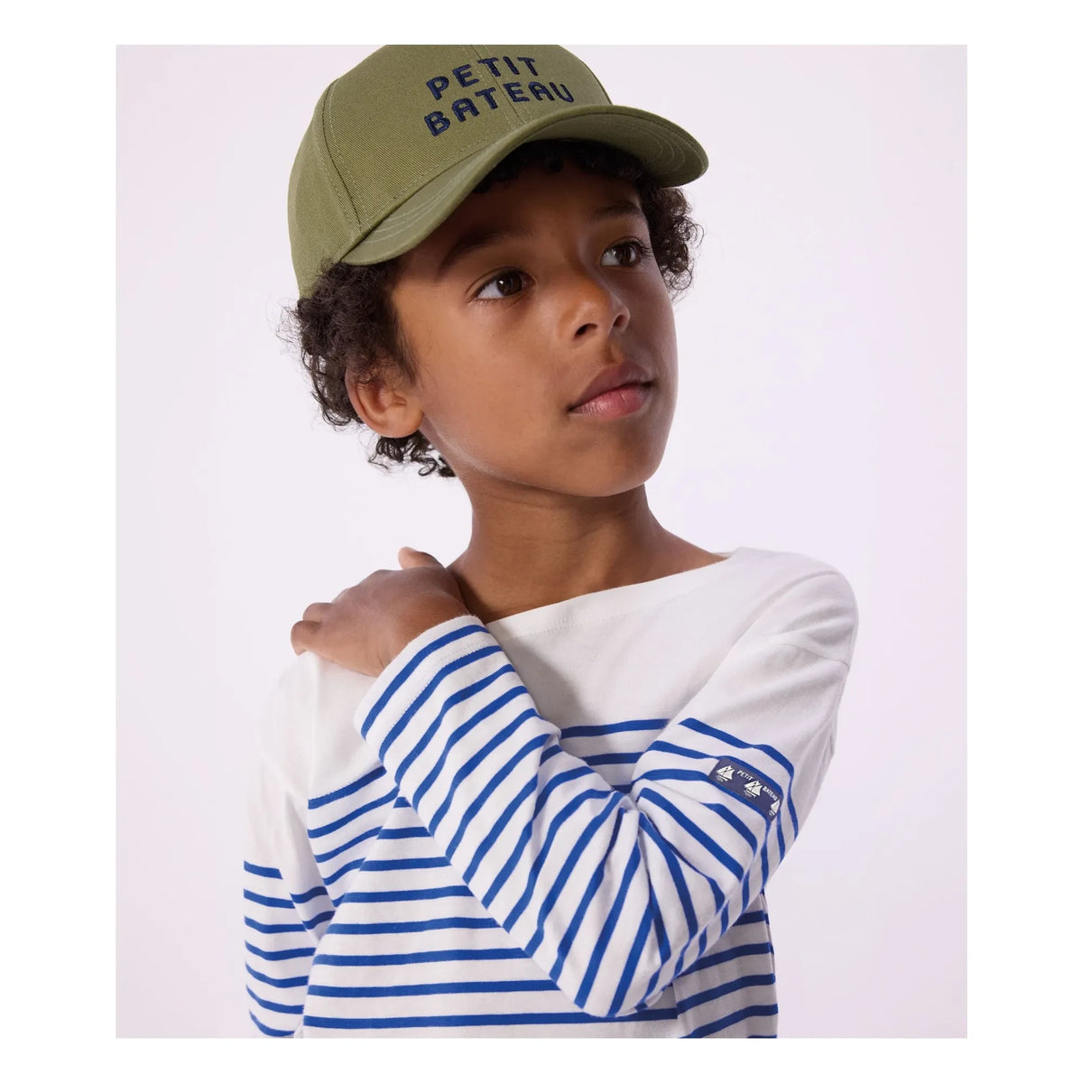 Petit Bateau - Petit Bateau टविल हैट | जैतून (Olive)