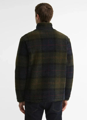 Barbour - Kareli Fermuarlı Polar Ceket | Haki