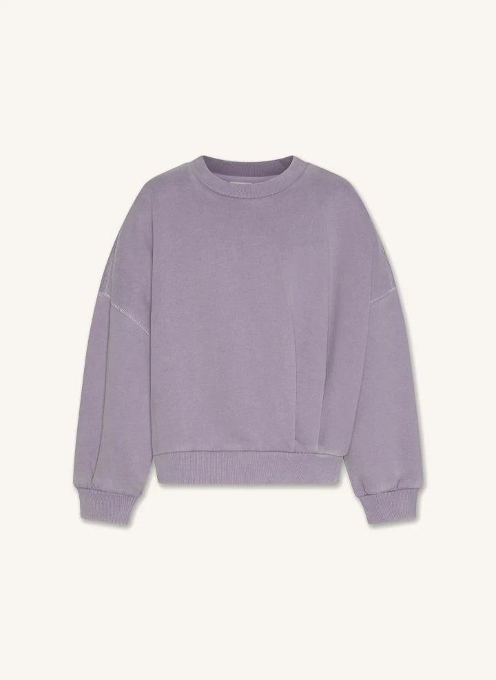 AO76 - Lila Geri Dönüştürülmüş Pamuklu Sweatshirt