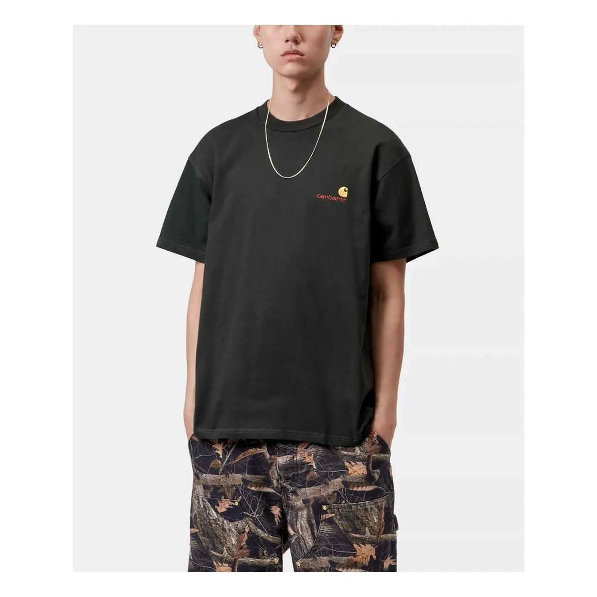 Carhartt WIP - अमेरिकन स्क्रिप्ट टी-शर्ट | काला