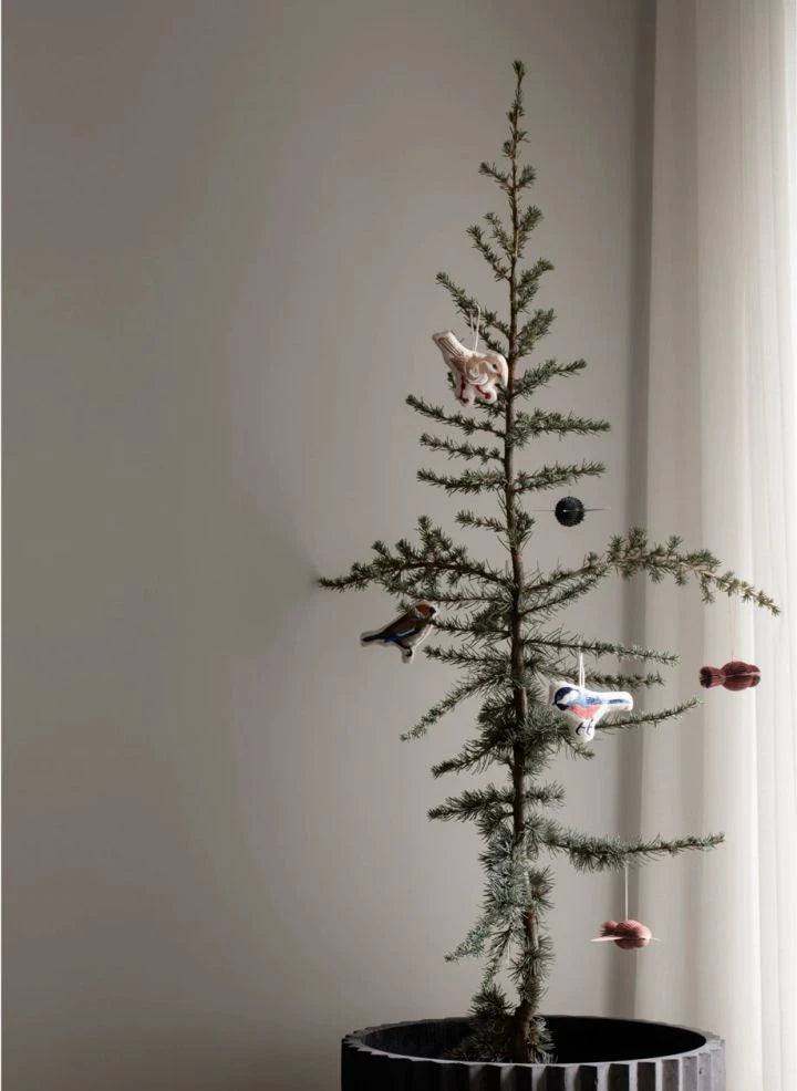 Broste Copenhagen - Kahverengi Kuş Pamuklu Noel Süsü