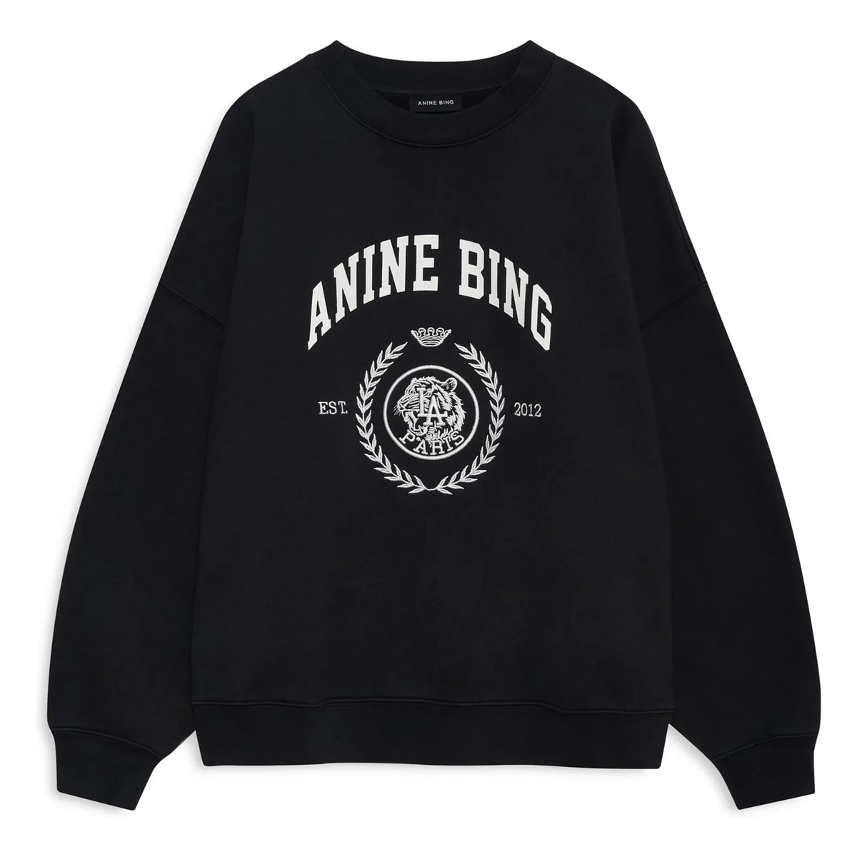 Anine Bing - Miles Collegiate स्वेटशर्ट | काला
