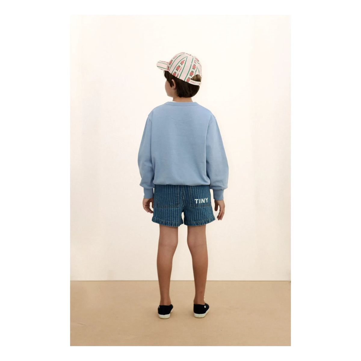 Tinycottons - धारीदार डेनिम शॉर्ट्स | नीला