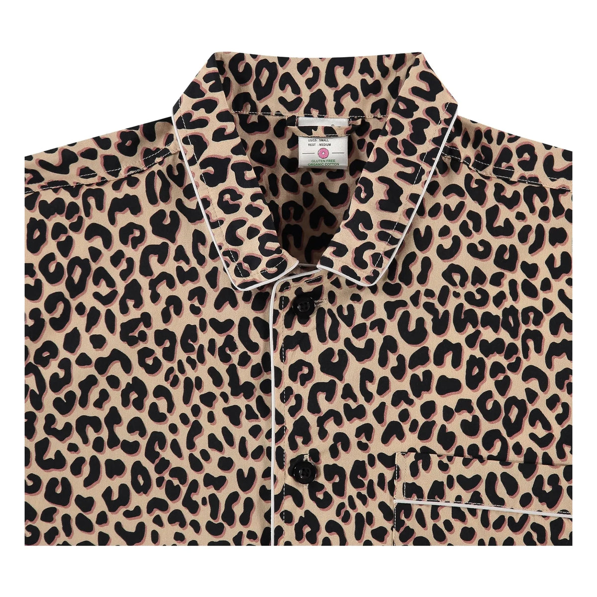 Pockies - Leopar Pijama Gömlek | Bej