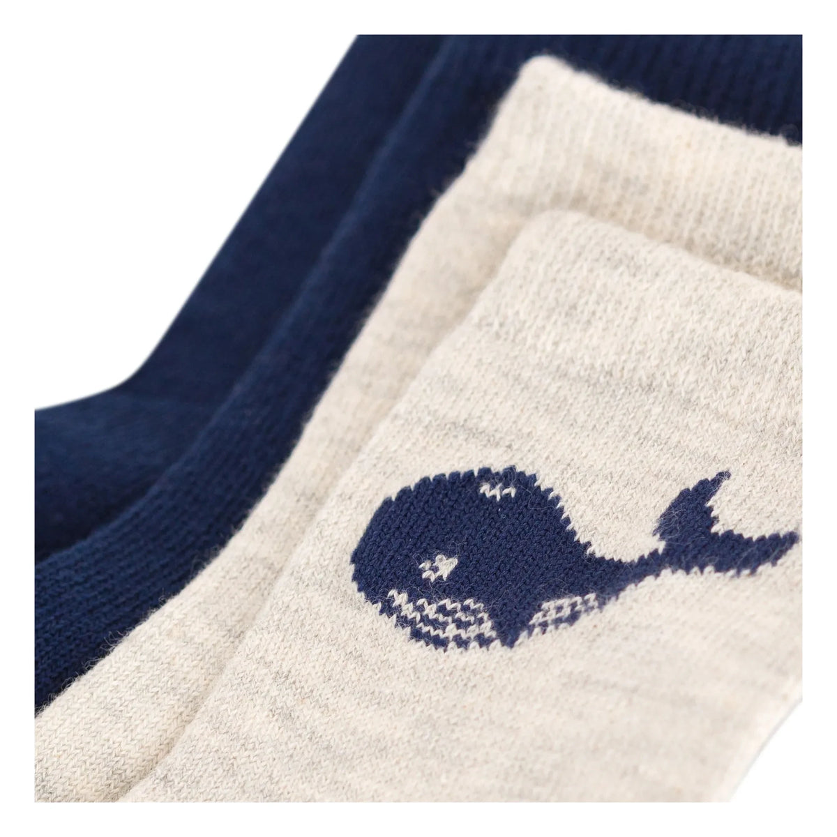 Petit Bateau - 2 जोड़ी व्हेल सॉक्स सेट | नीला