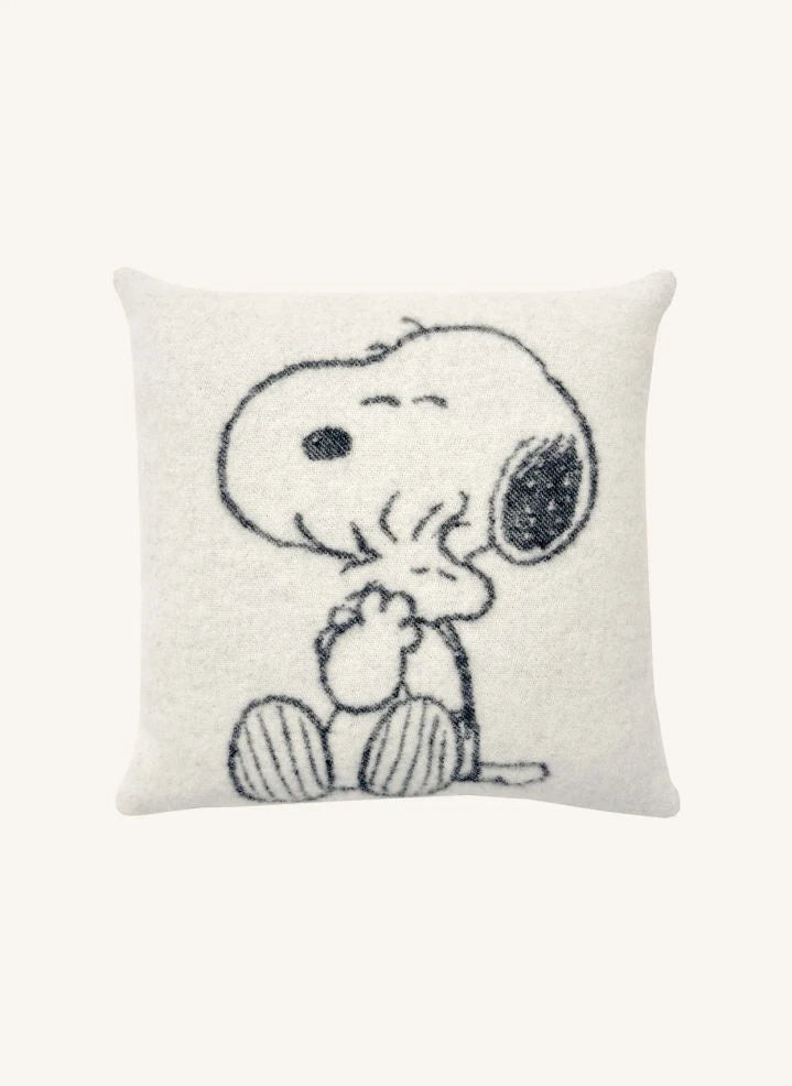 Maison Deux - Peanuts ऊनी कुशन कवर | काला