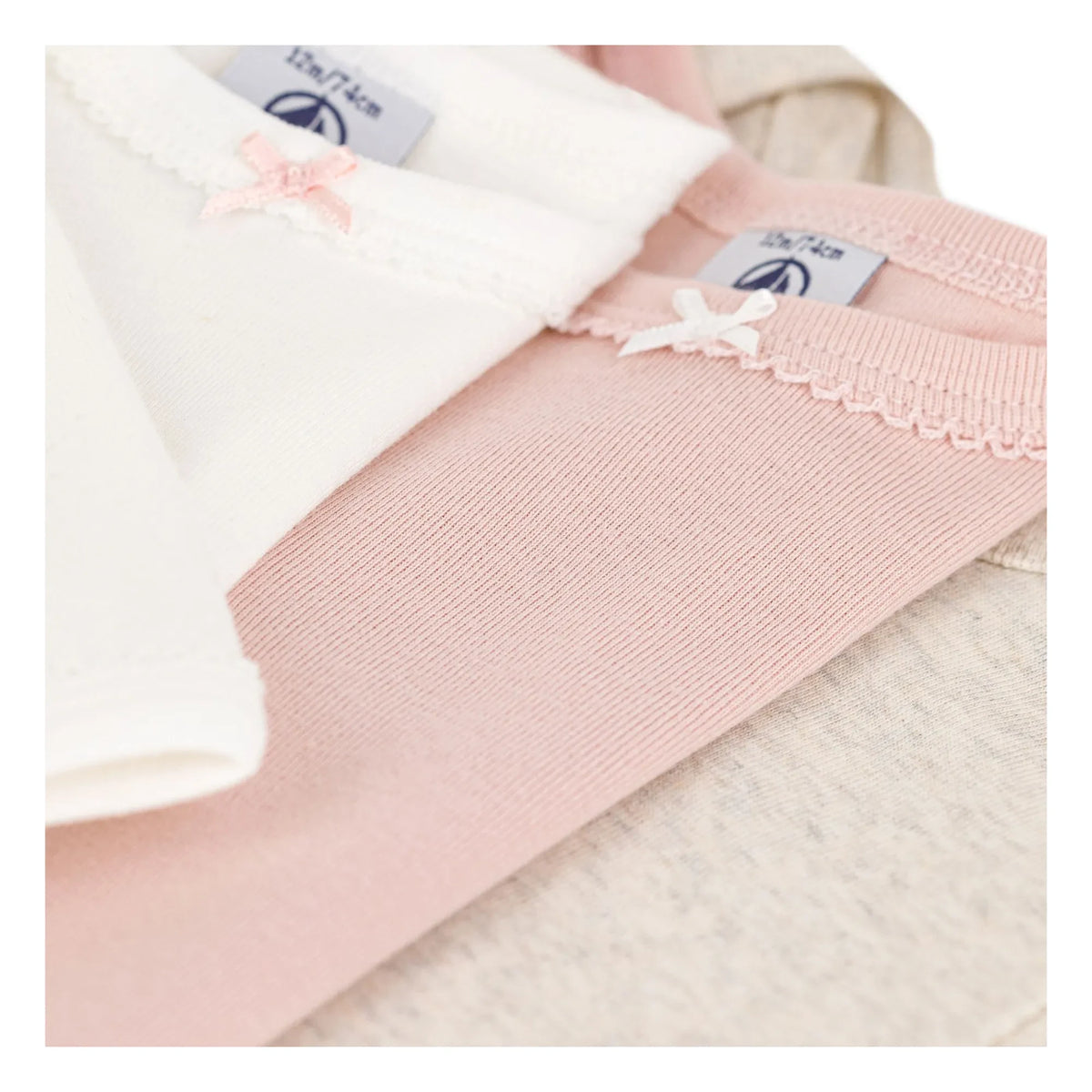 Petit Bateau - 3’lü Body Seti | Pembe
