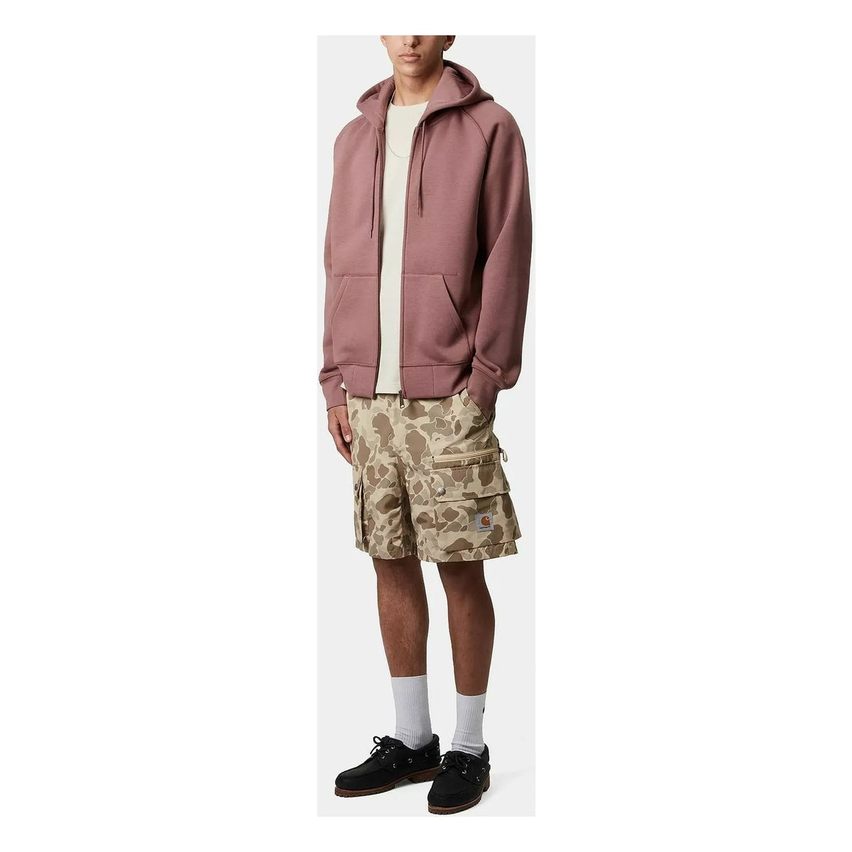 Carhartt WIP - चेज़ ज़िप-अप हुडेड स्वेटशर्ट | डस्टी पिंक