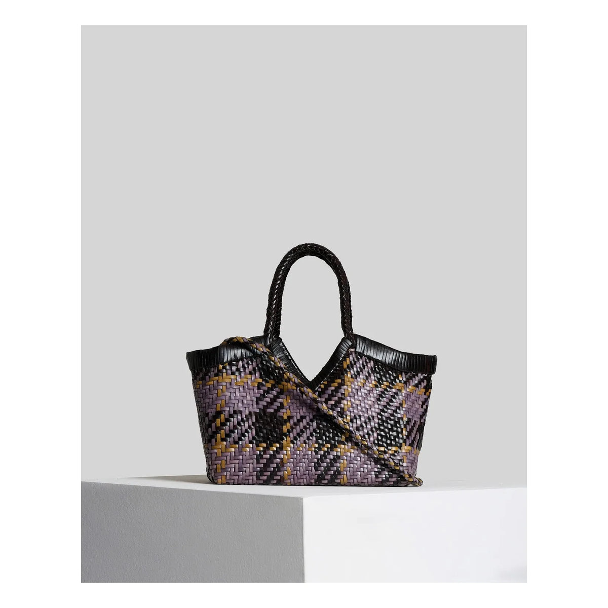 Vipera - Monet Madras Deri Çanta | Mavi