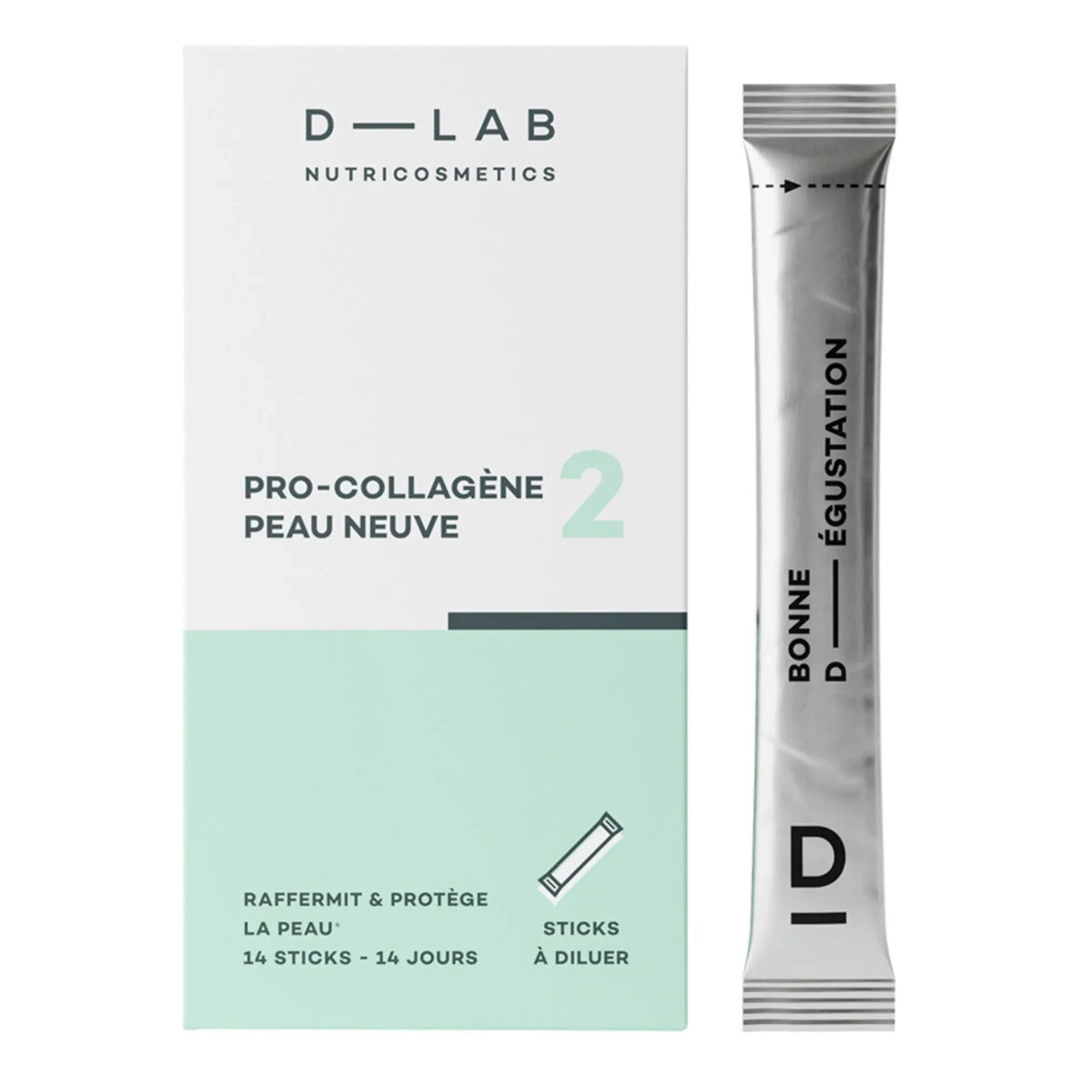 D-LAB NUTRICOSMETICS - नई त्वचा के लिए प्रो-कोलेजन पाउडर - 14 स्टिक्स