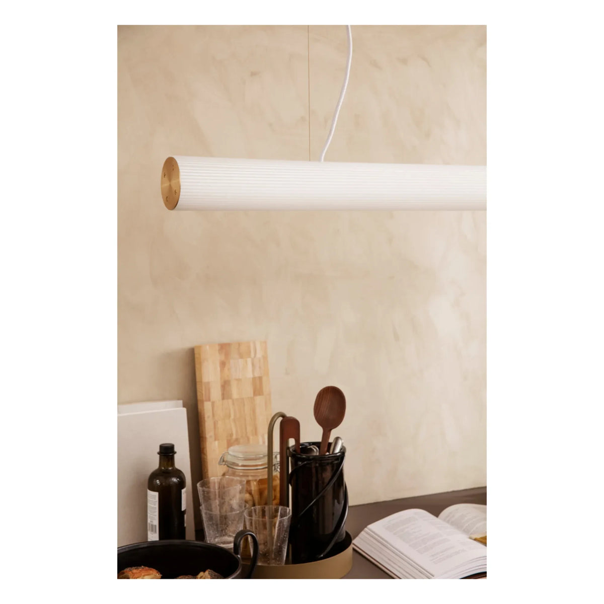 Ferm Living - Vuelta Opaline Cam Tavan Lambası | Altın