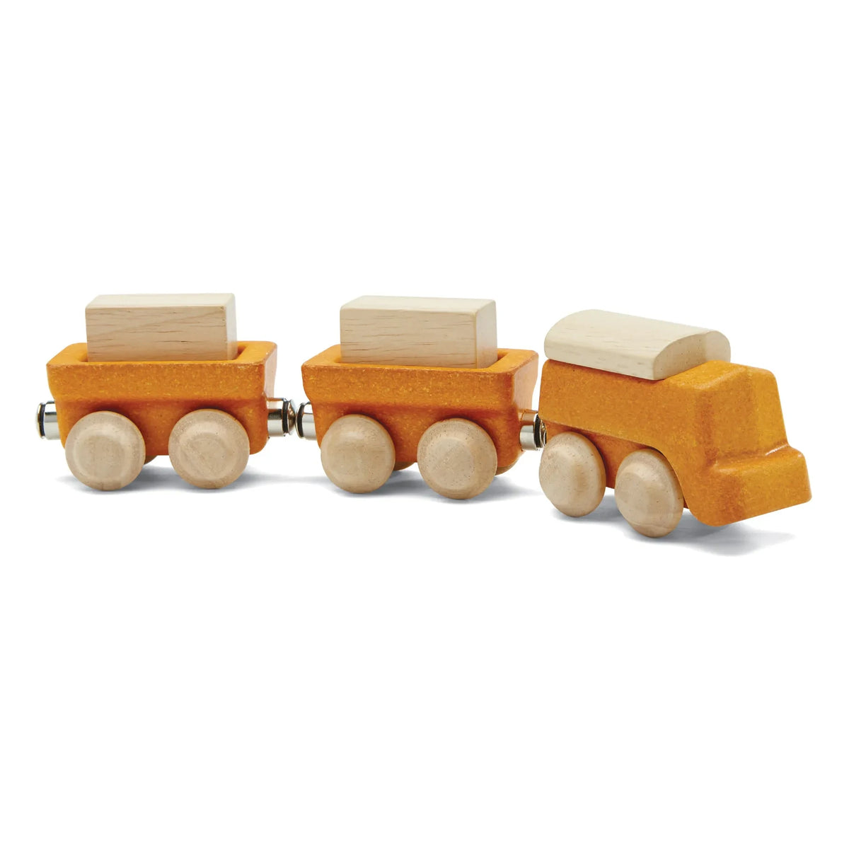 Plan Toys - लकड़ी की मालगाड़ी