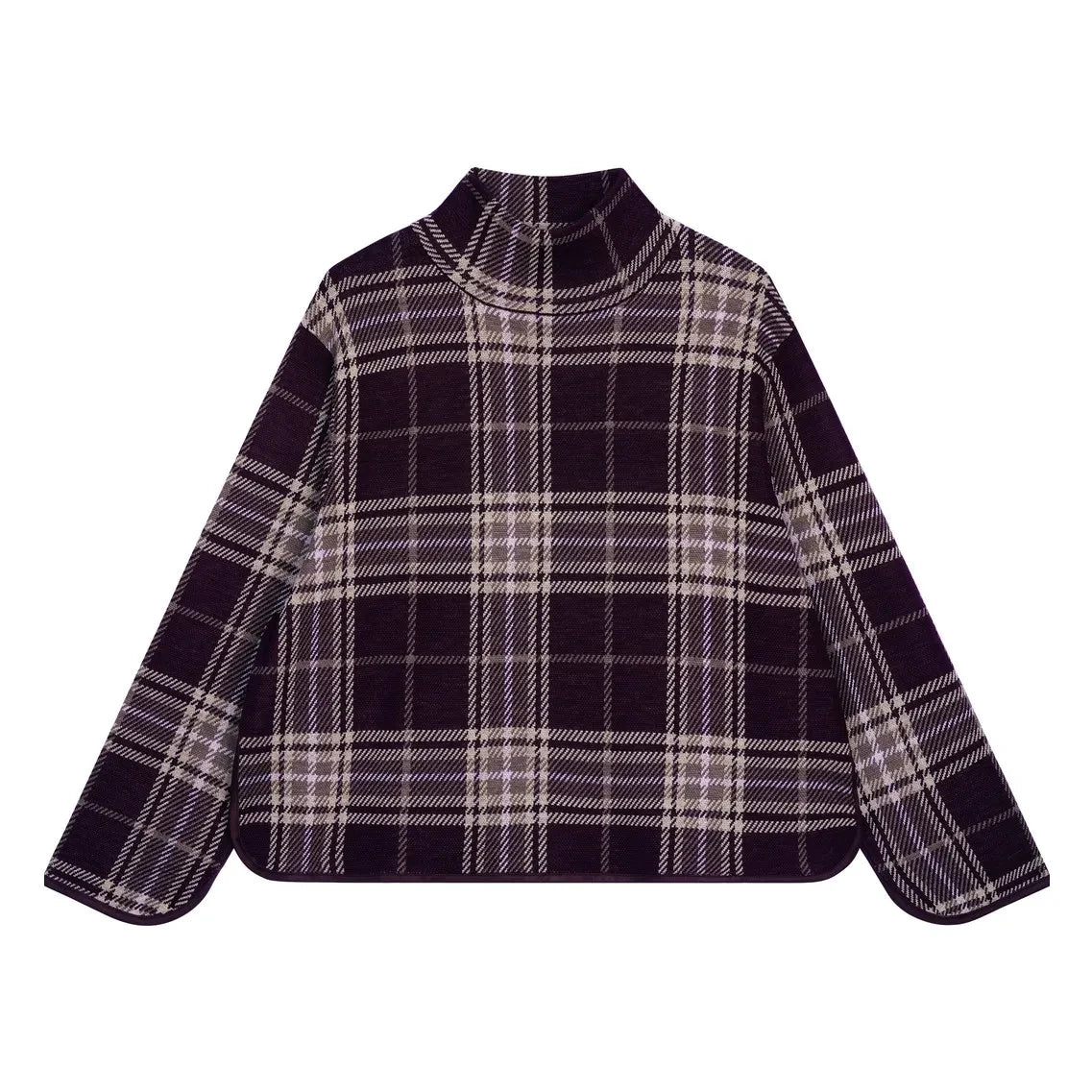 Bompard - Yün Tartan Kazak | Garnet