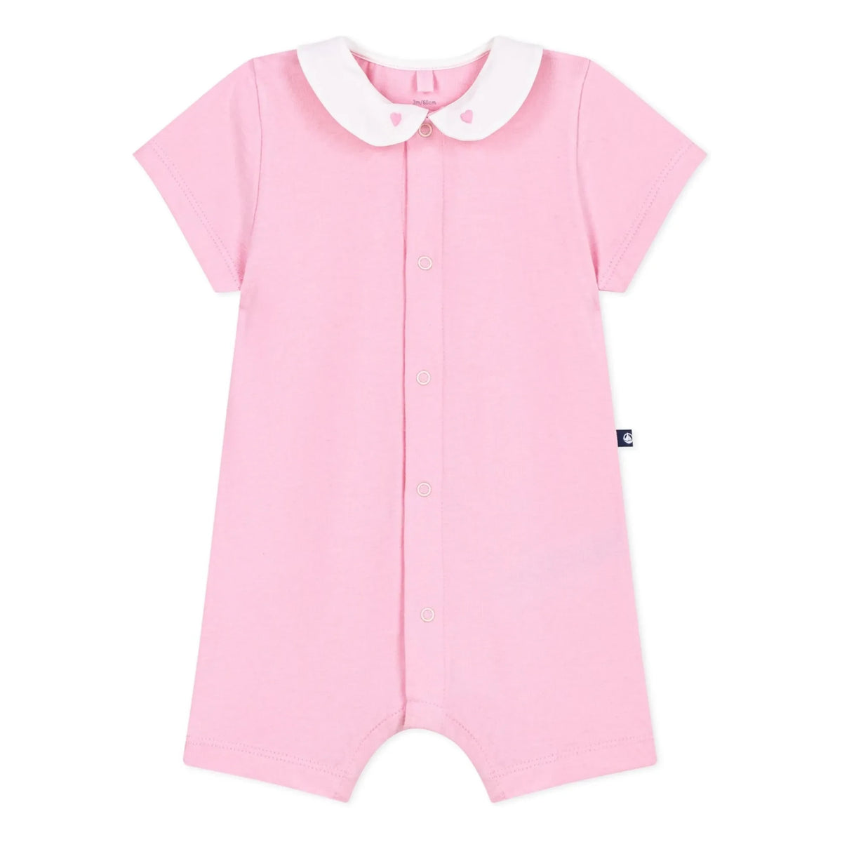 Petit Bateau - ऑर्गेनिक कॉटन जंपसूट | गुलाबी