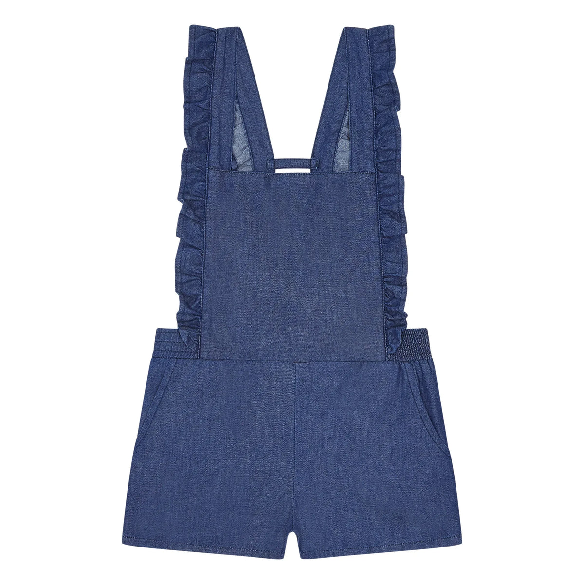 Emile et Ida - Emile et Ida x Smallable Özel - Chambray Tulum | Kot mavisi