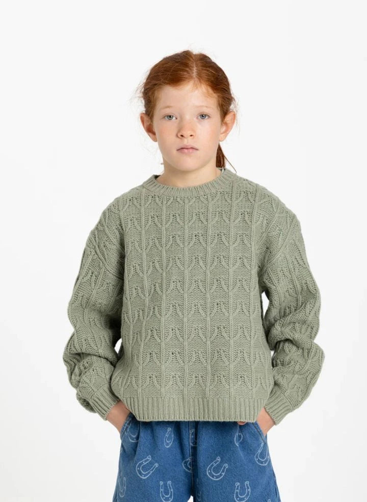 Hundred Pieces - Lacy Merino Yün Kazak | Water Green