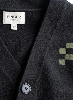 Finger in the nose - Robin Merino Yün Hırka | Siyah