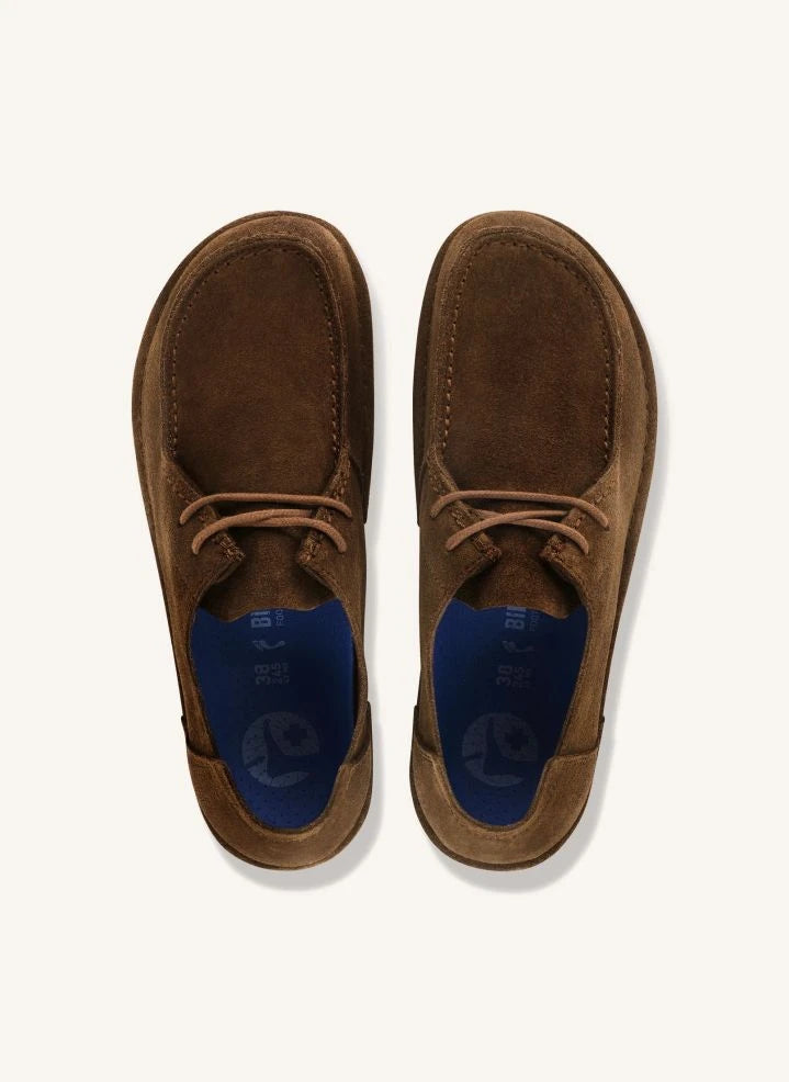BIRKENSTOCK - Utti लेस्ड साबर लोफर | हल्का भूरा
