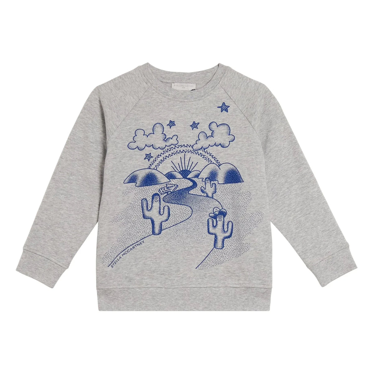 Stella McCartney Kids - कैक्टस स्वेटशर्ट | ग्रे मेलेंज