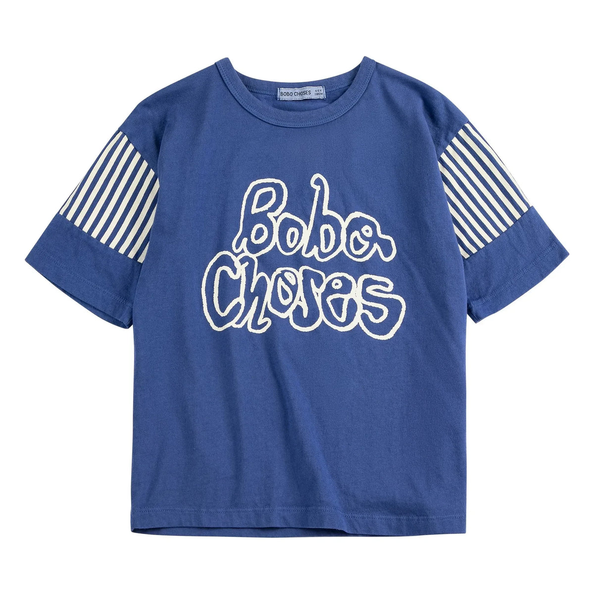 Bobo Choses - Bobo Choses धारीदार ऑर्गेनिक कॉटन टी-शर्ट | नीला