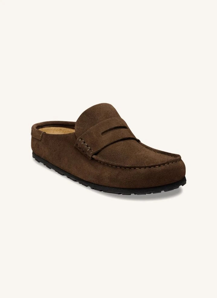 BIRKENSTOCK - नेपल्स रैप्ड साबर लोफर | हल्का भूरा