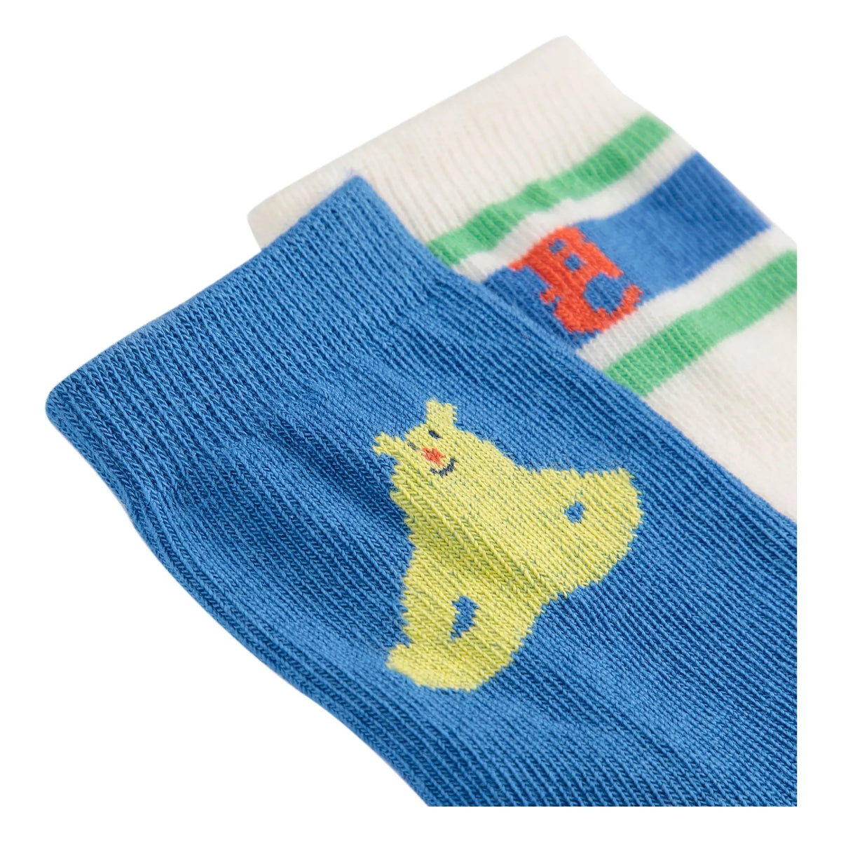 Bobo Choses - 2'li Geri Dönüştürülmüş Elyaf Ayı Çorap Seti | Mavi