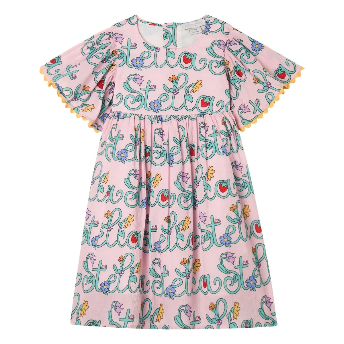 Stella McCartney Kids - Stella ऑर्गेनिक कॉटन ड्रेस | गुलाबी