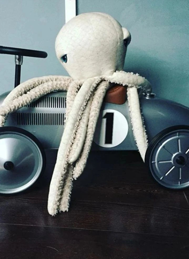 Bigstuffed - Albino Dev Ahtapot Peluş Oyuncak 60 cm | Beyaz