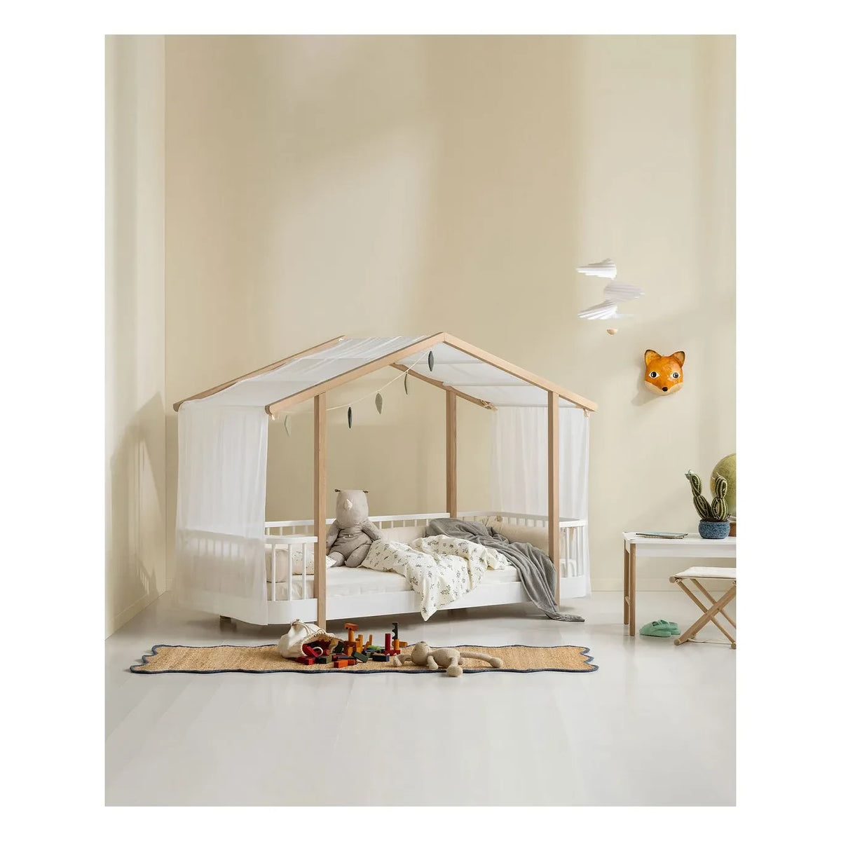 Oliver Furniture - Wood Mini+ केबिन रूपांतरण किट, जूनियर किट सहित | सफ़ेद