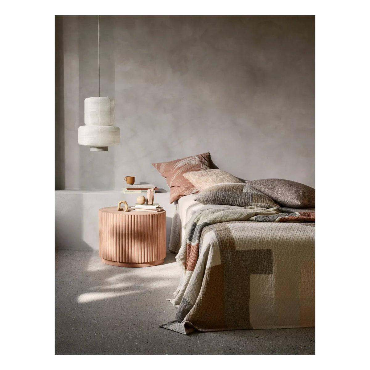 Broste Copenhagen - विलियम पेपर पेंडेंट लैंप | सफ़ेद