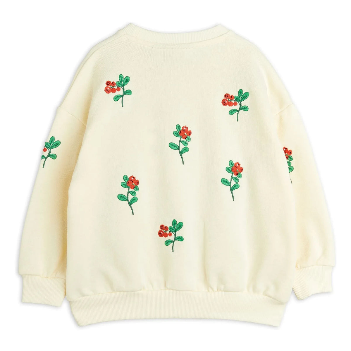 Mini Rodini - Organik pamuklu çiçek desenli sweatshirt | Ekru