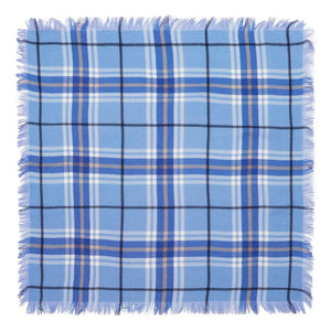 Bompard - मिनी स्क्वायर चेक कश्मीरी स्कार्फ | नीला