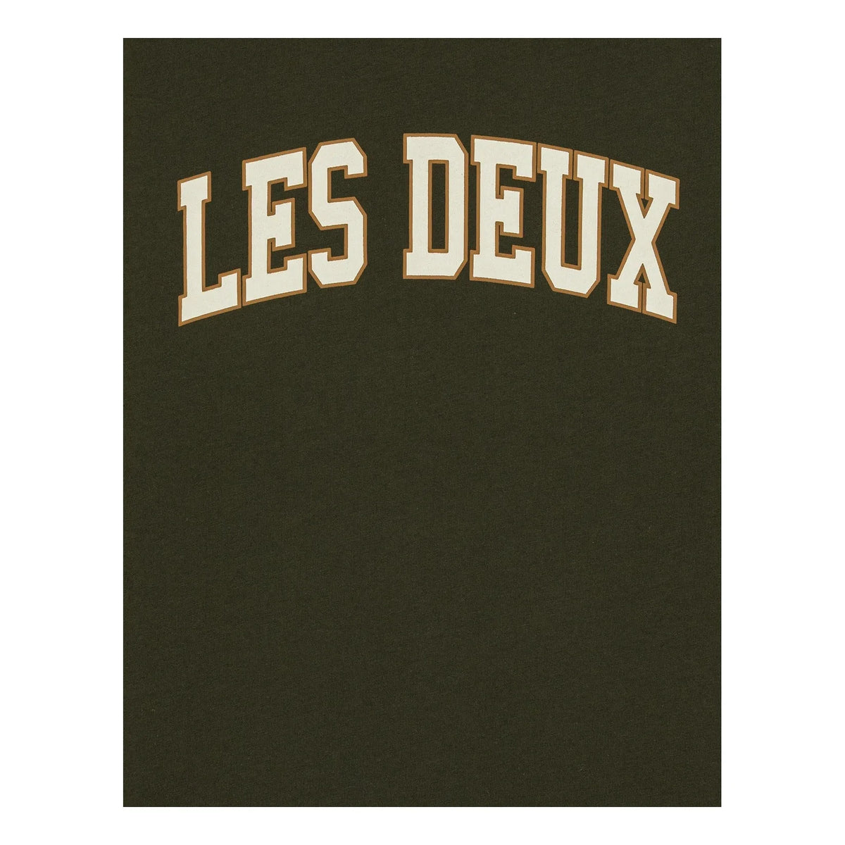 Les Deux - Les Deux ऑर्गेनिक कॉटन कॉलेज टी-शर्ट | खाकी